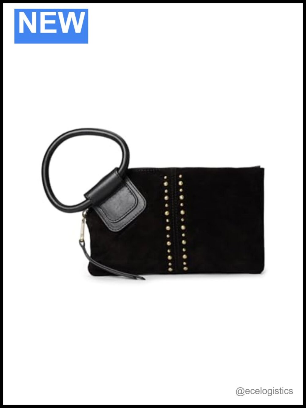 HOBO Wristlet Clutch with Credit Card Slots Leather Zipper